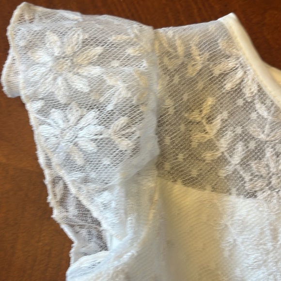 Laura Ashley London Girls Dress White Lace Crinoline 3T NWT - Picture 6 of 9